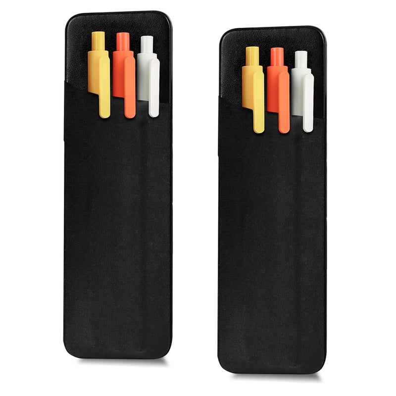 Epessa Stick-On Pen Holder for Notebook, Adhesive Pencil Sleeve Pouch for Hardcover Journals, Planners, Notebooks, Reusable Pen Pocket Organizer Easy to Remove (2 Pack) - Image 1